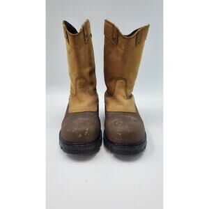 Timberland Pro Rigmaster Brown Leather Steel Toe Waterproof Work Boots Sz 10.5 M